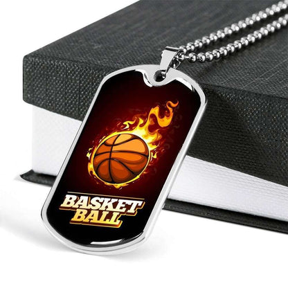 Custom Picture Basketball Dog Tag Military Chain Necklace Pendant Dog Tag Rakva