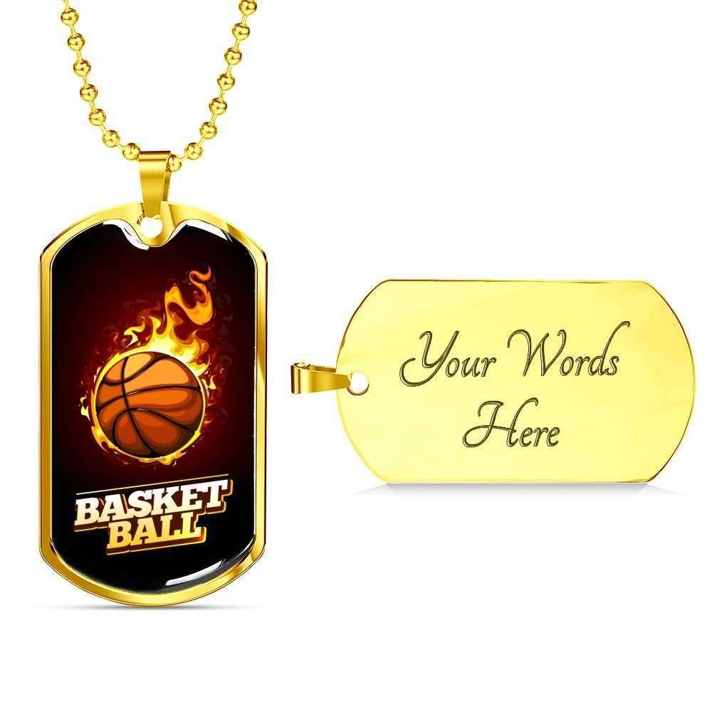 Custom Picture Basketball Dog Tag Military Chain Necklace Pendant Dog Tag Rakva