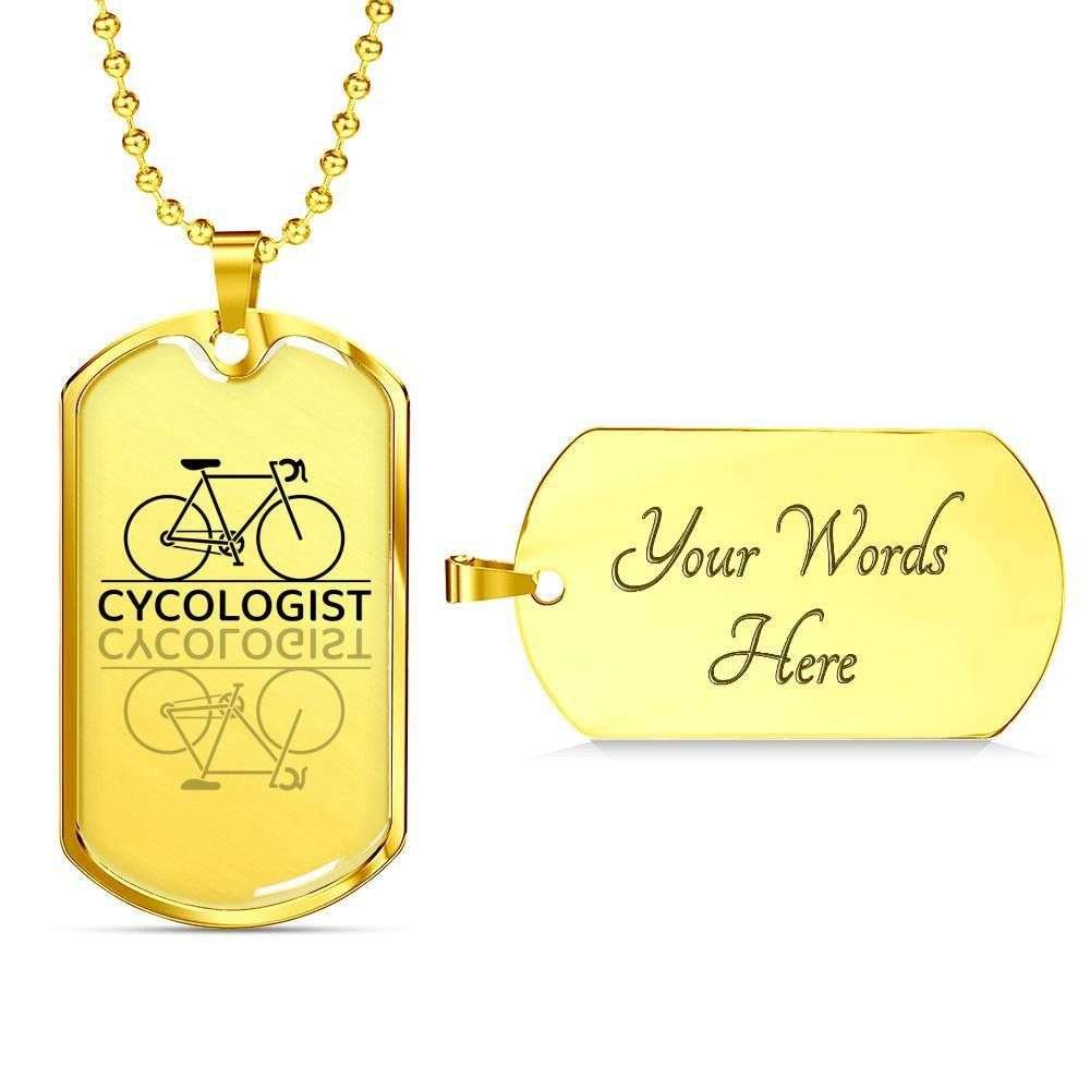 Custom Picture Cycologist Dog Tag Military Chain Engraved Necklace Giving Men Dog Tag Rakva