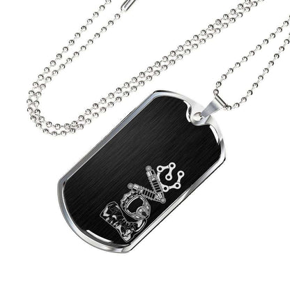 Custom Picture Dog Tag Love “ Moto “ Dog Tag Military Chain Necklace Custom Picture Engraved Rakva