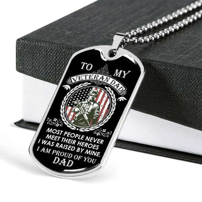 Custom Picture Dog Tag Most People Never Meet Their Heroes Dog Tag Military Chain Necklace Gift For Veteran Rakva