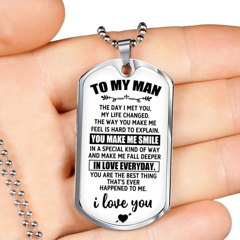 Custom Picture Dog Tag The Day I Met You Dog Tag Military Chain Necklace Present For Men Rakva