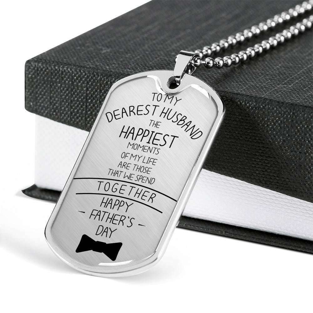 Custom Picture Dog Tag The Happiest Moments That We Spend Together Dog Tag Military Chain Necklace Gift For Him Rakva