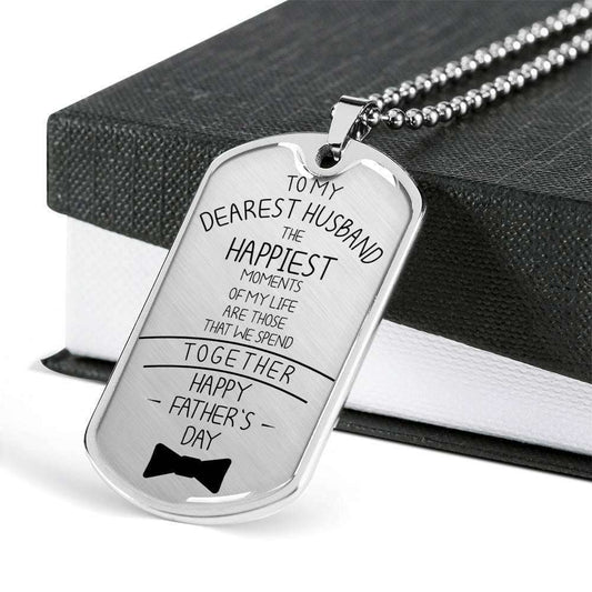 Custom Picture Dog Tag The Happiest Moments That We Spend Together Dog Tag Military Chain Necklace Gift For Him Rakva