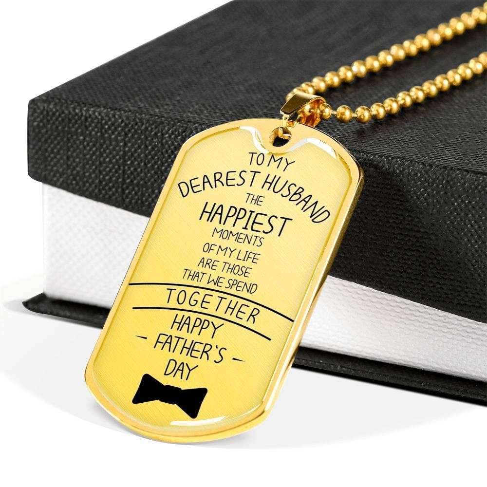 Custom Picture Dog Tag The Happiest Moments That We Spend Together Dog Tag Military Chain Necklace Gift For Him Rakva