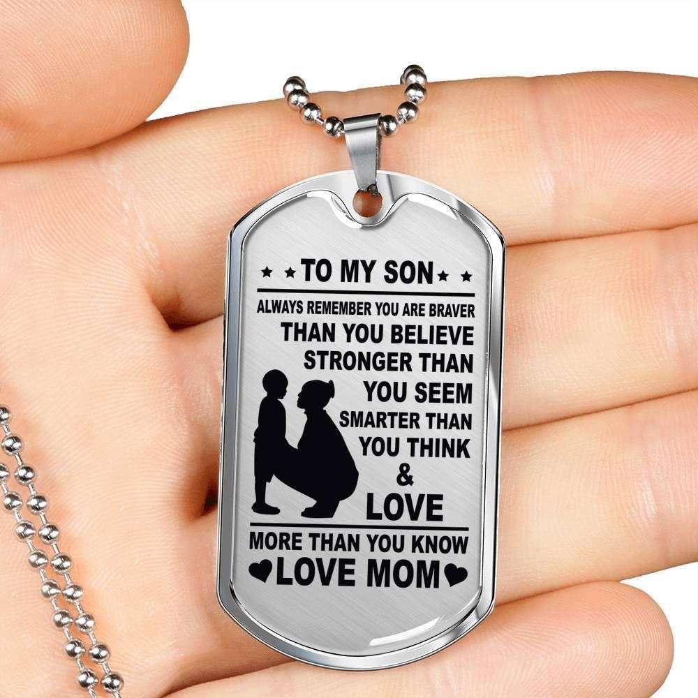 Custom Picture Dog Tag You’Re Braver Than You Believe Dog Tag Military Chain Necklace Giving Men Rakva