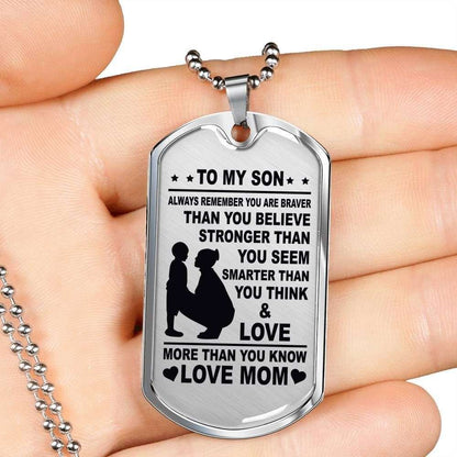 Custom Picture Dog Tag You’Re Braver Than You Believe Dog Tag Military Chain Necklace Giving Men Rakva