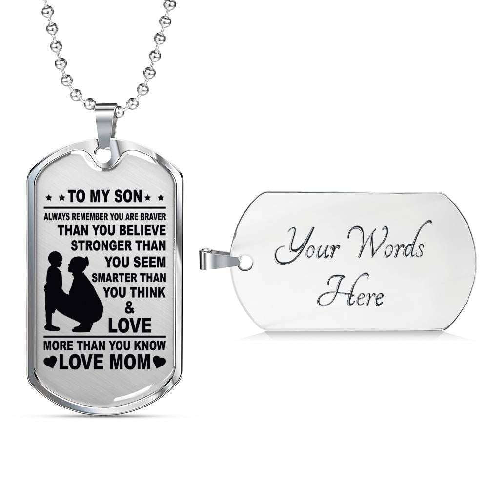 Custom Picture Dog Tag You’Re Braver Than You Believe Dog Tag Military Chain Necklace Giving Men Rakva