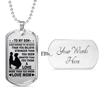 Custom Picture Dog Tag You’Re Braver Than You Believe Dog Tag Military Chain Necklace Giving Men Rakva