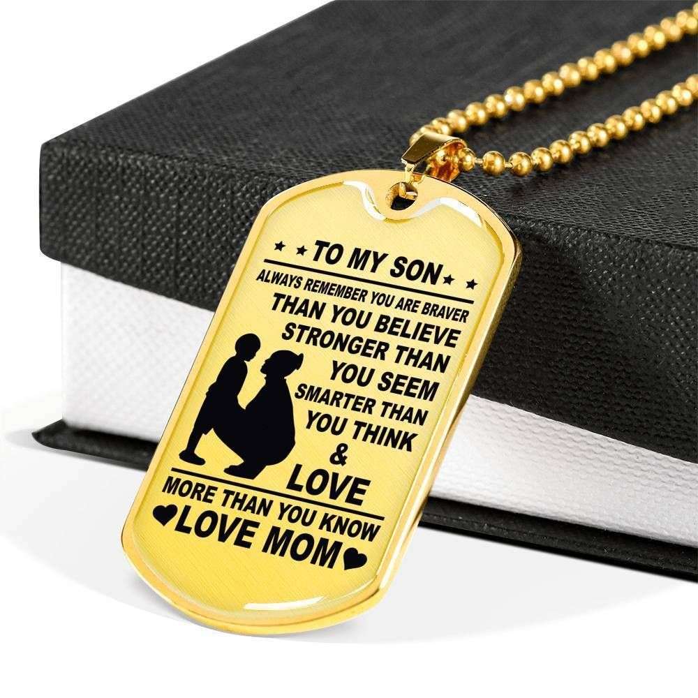 Custom Picture Dog Tag You’Re Braver Than You Believe Dog Tag Military Chain Necklace Giving Men Rakva