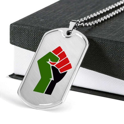 Custom Picture Fight Strength Silver Dog Tag Military Chain Necklace Giving Men Dog Tag Rakva