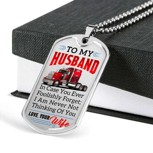 Custom Picture Gift For Trucker Dog Tag Military Chain Necklace Dog Tag-2 Rakva