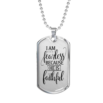 Custom Picture I Am Fearless Dog Tag Military Chain Necklace Dog Tag Rakva