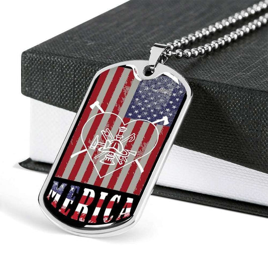 Custom Picture Independence Day America Dog Tag Military Chain Necklace Giving Men Dog Tag Rakva