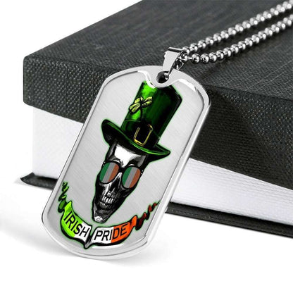 Custom Picture Irish Pride Dog Tag Military Chain Necklace For Men Dog Tag Rakva
