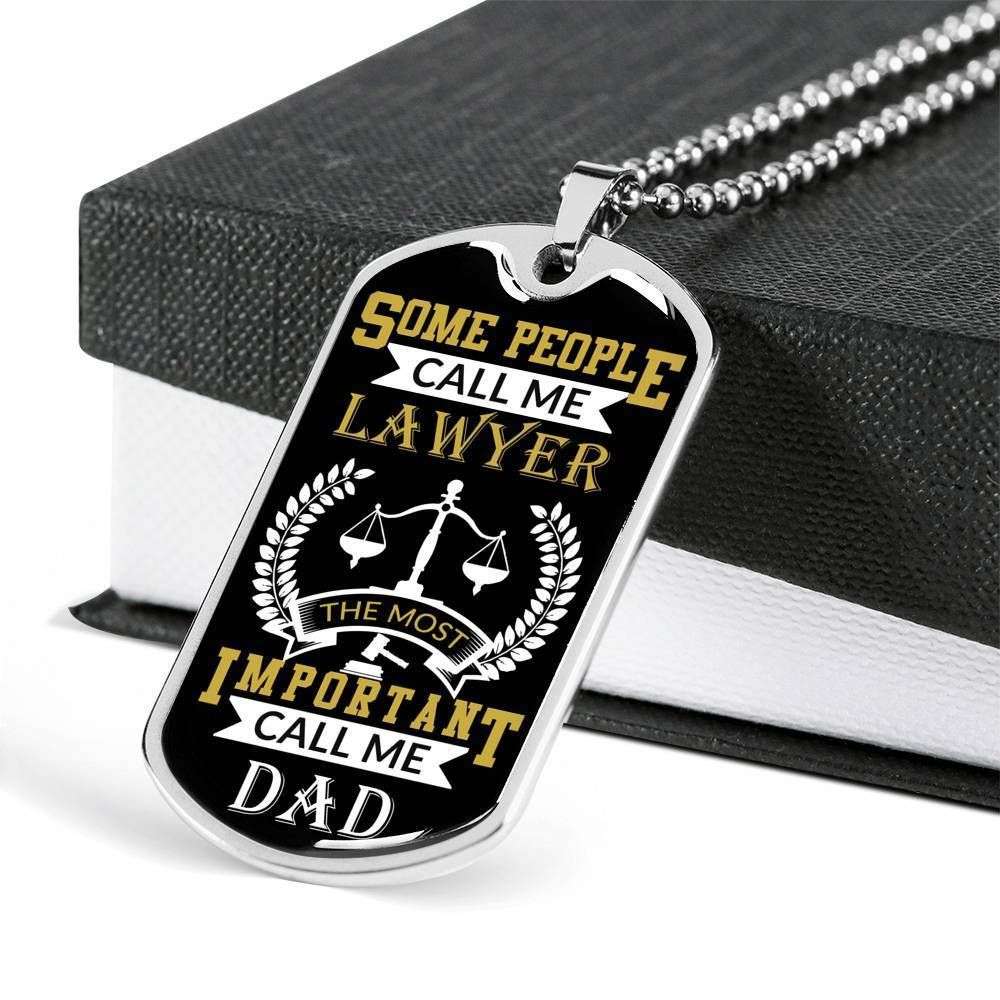 Custom Picture Lawyer Dog Tag Military Chain Pendant Necklace Gift For Papa Dog Tag Rakva