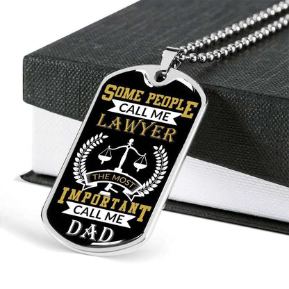 Custom Picture Lawyer Dog Tag Military Chain Pendant Necklace Gift For Papa Dog Tag Rakva