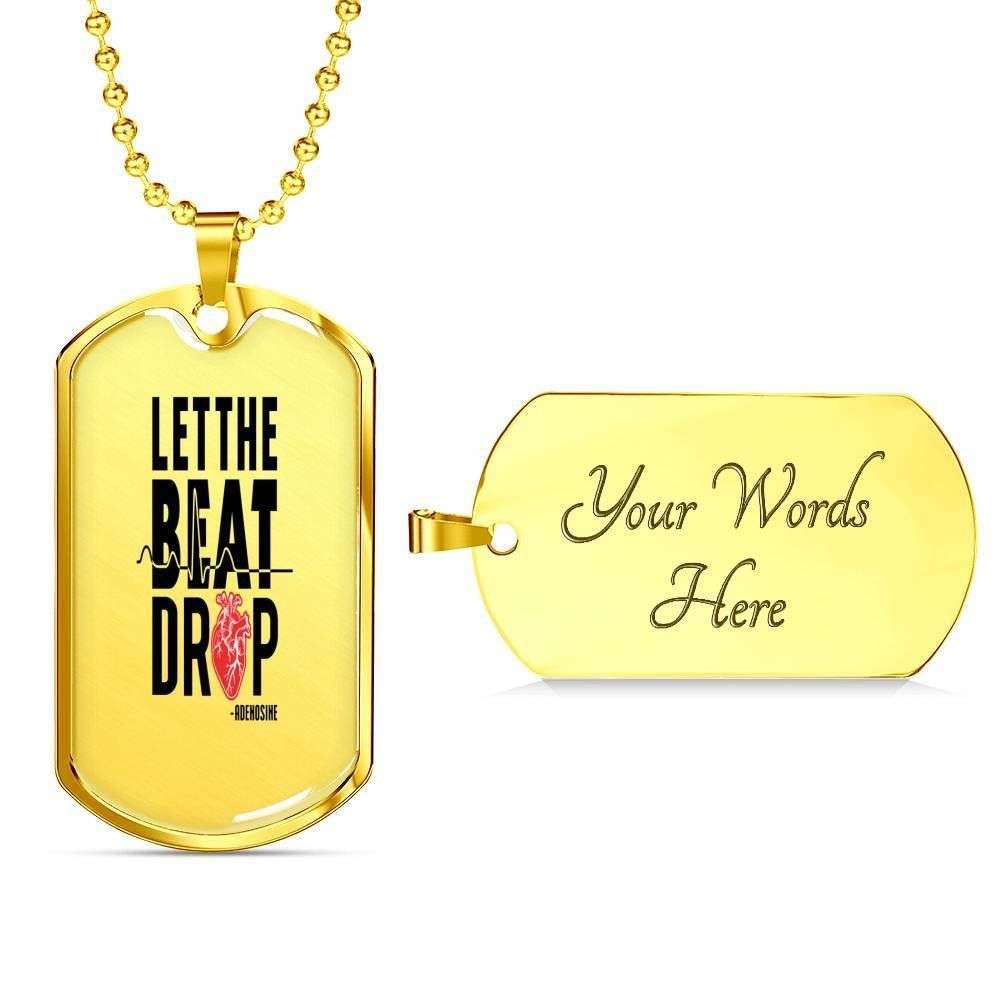 Custom Picture Let The Beat Drop Dog Tag Military Chain Necklace Dog Tag Rakva