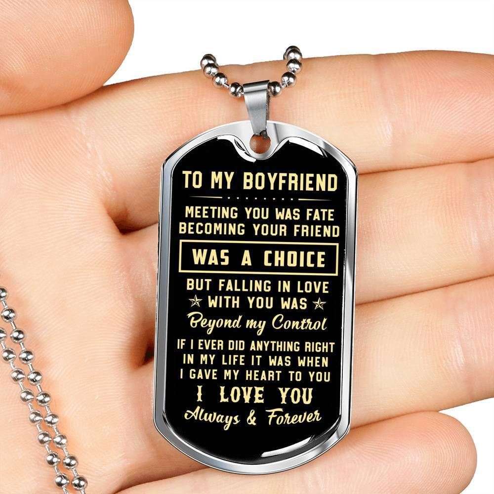 Custom Picture Meeting You Was Fate Dog Tag Military Chain Necklace Necklace Gift For Him Dog Tag Rakva