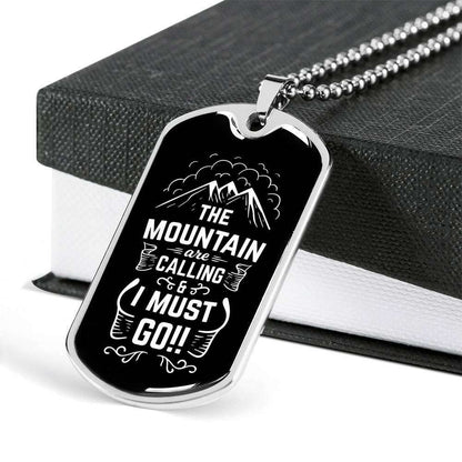 Custom Picture Mountain Adventure Dog Tag Military Chain Necklace Pendant Dog Tag Rakva