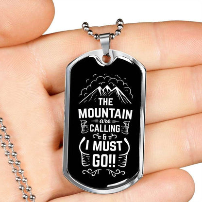 Custom Picture Mountain Adventure Dog Tag Military Chain Necklace Pendant Dog Tag Rakva
