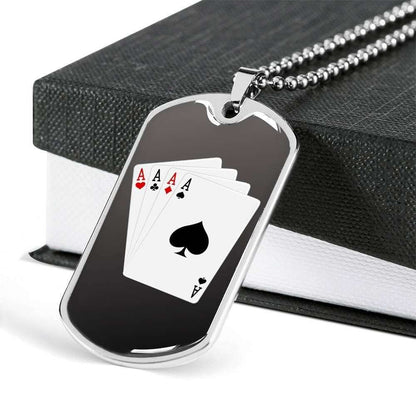 Custom Picture Poker Dog Tag Military Chain Necklace For Boys Dog Tag Rakva