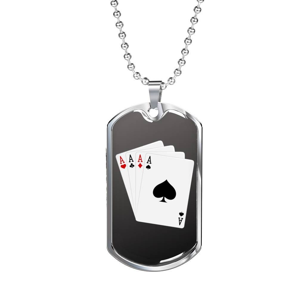 Custom Picture Poker Dog Tag Military Chain Necklace For Boys Dog Tag Rakva