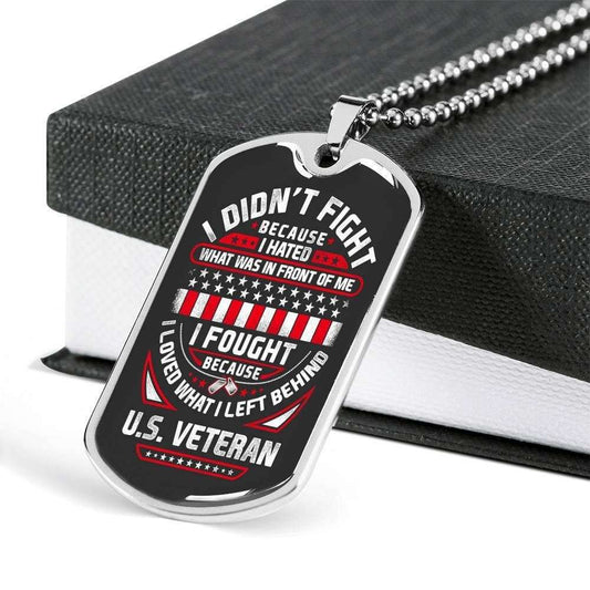 Custom Picture Us Veteran Silver Dog Tag Military Chain Necklace Giving Boys Dog Tag Rakva