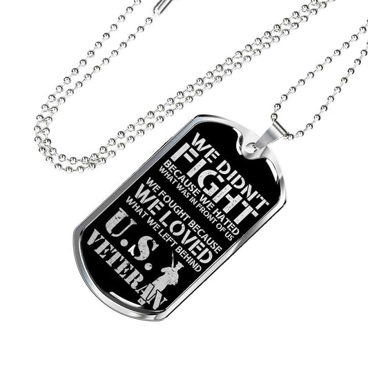Custom Picture We Loved What We Left Behind Dog Tag Military Chain Necklace Dog Tag Rakva