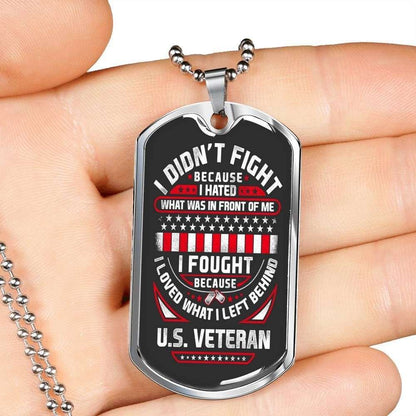 Custom Us Veteran Silver Dog Tag Military Chain Necklace Giving Boys Dog Tag Rakva