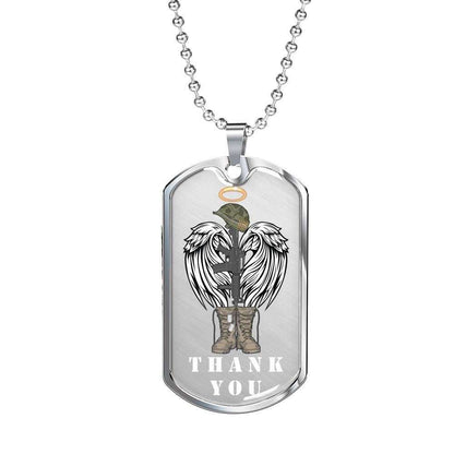 Custom Veteran’S Thank You Dog Tag Military Chain Necklace Dog Tag Rakva