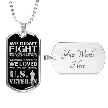 Custom We Loved What We Left Behind Dog Tag Military Chain Necklace Dog Tag Rakva