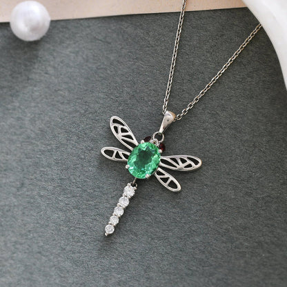 Whimsical Flight – Swarovski Crystal Dragonfly Necklace | 925 Sterling Silver Pendant Set by Rakva