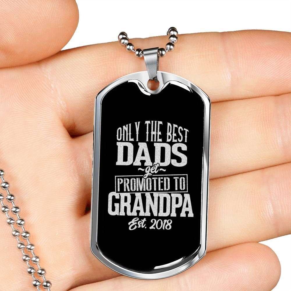 Dad Dog Tag, Custom Father’S Day Celebrate Dad Dog Tag Military Chain Necklace Dog Tag Father's Day Rakva