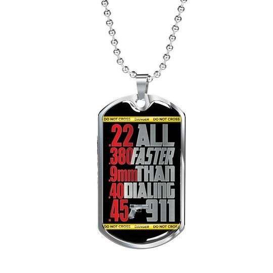 Dad Dog Tag Custom Picture Father’S Day, All Faster Than Dialing Do Not Dog Tag Necklace For Dad Father's Day Rakva