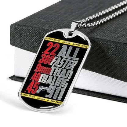 Dad Dog Tag Custom Picture Father’S Day, All Faster Than Dialing Do Not Dog Tag Necklace For Dad Father's Day Rakva