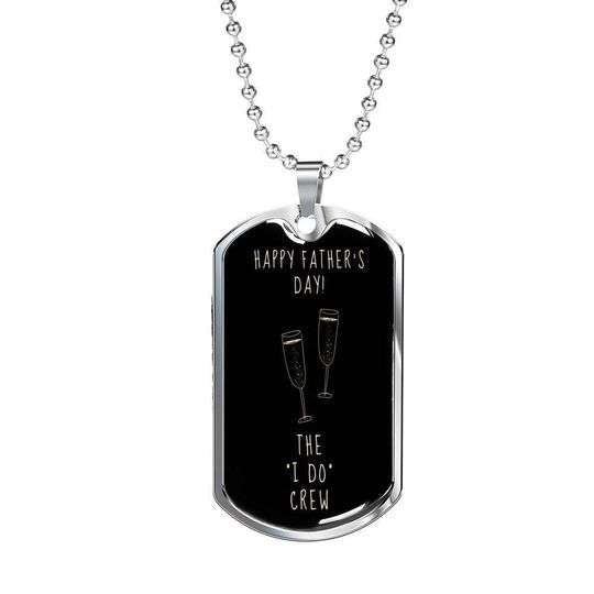 Dad Dog Tag Custom Picture Father’S Day, American Whiskey The I Do Crew Dog Tag Necklace For Dad Valentine Gifts Father's Day Rakva