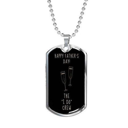 Dad Dog Tag Custom Picture Father’S Day, American Whiskey The I Do Crew Dog Tag Necklace For Dad Valentine Gifts Father's Day Rakva