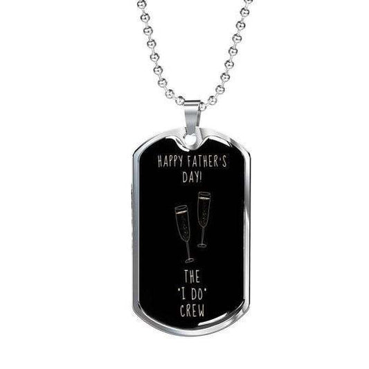 Dad Dog Tag Custom Picture Father’S Day, American Whiskey The I Do Crew Dog Tag Necklace For Dad Valentine Gifts Father's Day Rakva