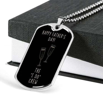 Dad Dog Tag Custom Picture Father’S Day, American Whiskey The I Do Crew Dog Tag Necklace For Dad Valentine Gifts Father's Day Rakva
