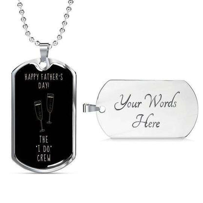 Dad Dog Tag Custom Picture Father’S Day, American Whiskey The I Do Crew Dog Tag Necklace For Dad Valentine Gifts Father's Day Rakva