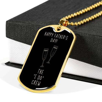 Dad Dog Tag Custom Picture Father’S Day, American Whiskey The I Do Crew Dog Tag Necklace For Dad Valentine Gifts Father's Day Rakva