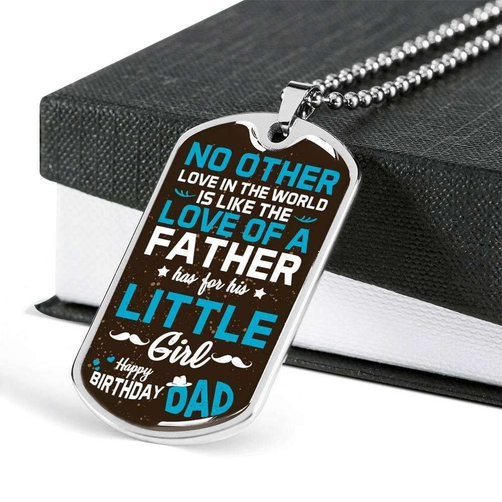 Dad Dog Tag Custom Picture, Father’S Day And Happy Birthday Dad Dog Tag Necklace For Dad Father's Day Rakva
