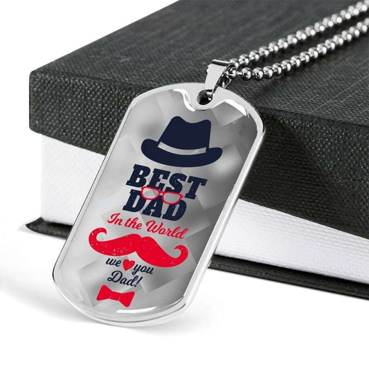 Dad Dog Tag Custom Picture Father’S Day, Beard Best Dad Ever Dog Tag Necklace Gift For Men Father's Day Rakva