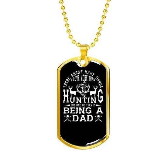 Dad Dog Tag Custom Picture Father’S Day, Being A Dad Hunting Dog Tag Necklace Gift For Dad Father's Day Rakva