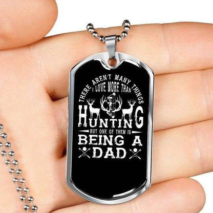 Dad Dog Tag Custom Picture Father’S Day, Being A Dad Hunting Dog Tag Necklace Gift For Dad Father's Day Rakva