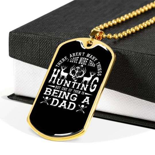 Dad Dog Tag Custom Picture Father’S Day, Being A Dad Hunting Dog Tag Necklace Gift For Dad Father's Day Rakva