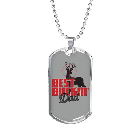 Dad Dog Tag Custom Picture Father’S Day, Best Buck In Dad Necklace For Dad Father's Day Rakva