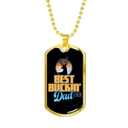 Dad Dog Tag Custom Picture Father’S Day, Best Buckin’Dad Ever Dog Tag Necklace Father's Day Rakva
