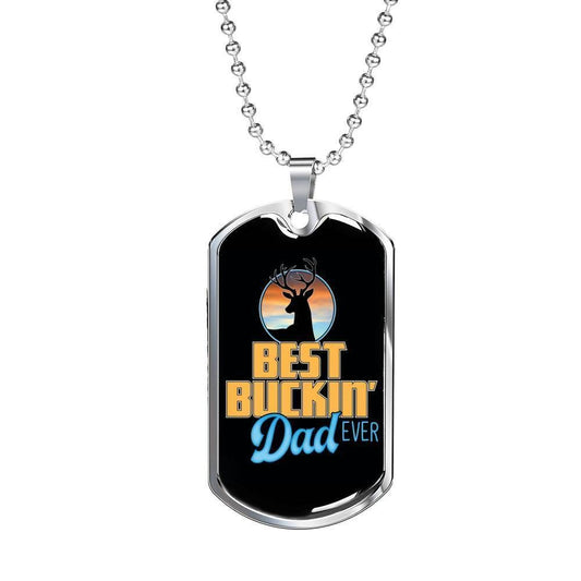 Dad Dog Tag Custom Picture Father’S Day, Best Bucking Dad Ever Dog Tag Necklace Gift For Dad Father's Day Rakva